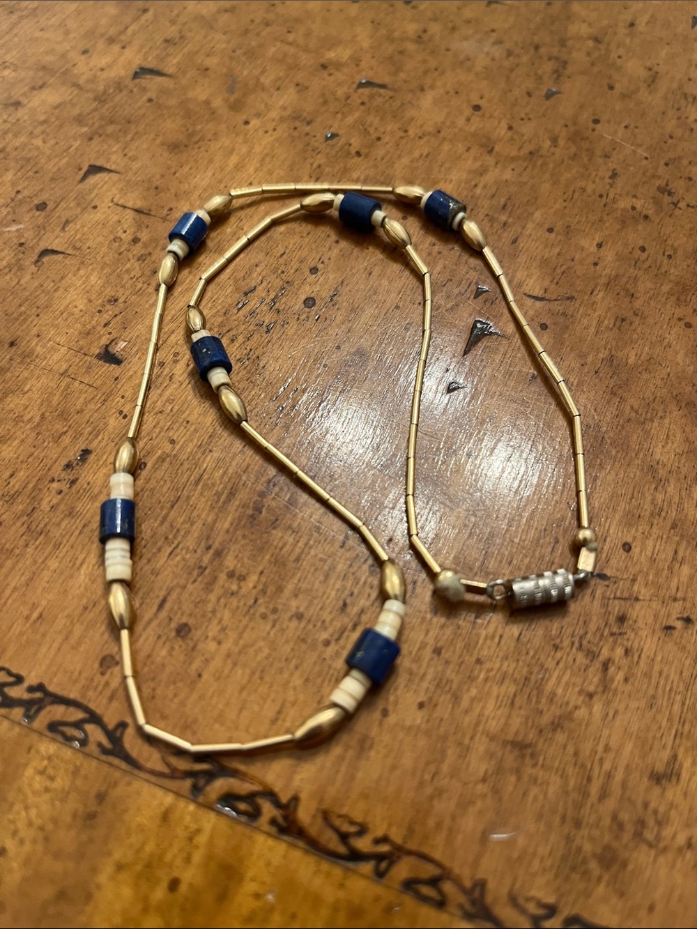 Vintage barrel clasp necklace